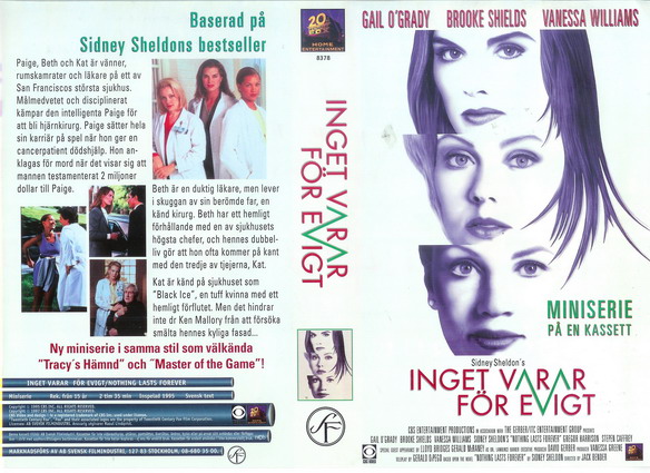 INGET VARAR FÖR EVIGT (vhs-omslag)